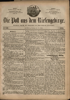 Die Post aus dem Riesengebirge, 1884, nr 246