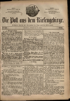 Die Post aus dem Riesengebirge, 1884, nr 248