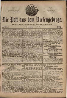 Die Post aus dem Riesengebirge, 1884, nr 250