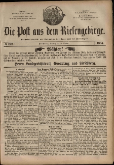 Die Post aus dem Riesengebirge, 1884, nr 252