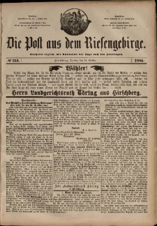 Die Post aus dem Riesengebirge, 1884, nr 253