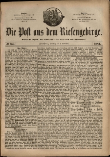 Die Post aus dem Riesengebirge, 1884, nr 259