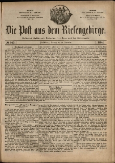 Die Post aus dem Riesengebirge, 1884, nr 265