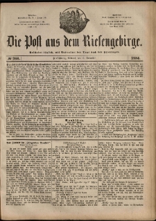 Die Post aus dem Riesengebirge, 1884, nr 266