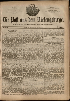 Die Post aus dem Riesengebirge, 1884, nr 270