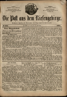 Die Post aus dem Riesengebirge, 1884, nr 280