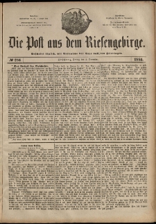 Die Post aus dem Riesengebirge, 1884, nr 286