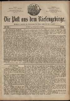 Die Post aus dem Riesengebirge, 1884, nr 286