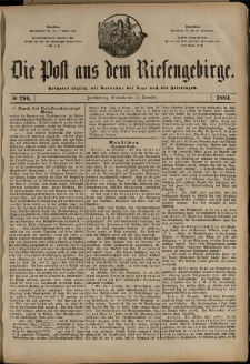 Die Post aus dem Riesengebirge, 1884, nr 296
