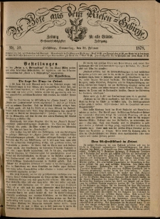Der Bote aus dem Riesen-Gebirge : Zeitung für alle Stände, R. 66, 1878, nr 50