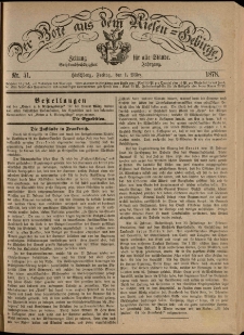 Der Bote aus dem Riesen-Gebirge : Zeitung für alle Stände, R. 66, 1878, nr 51