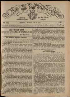 Der Bote aus dem Riesen-Gebirge : Zeitung für alle Stände, R. 66, 1878, nr 118