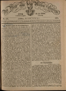 Der Bote aus dem Riesen-Gebirge : Zeitung für alle Stände, R. 66, 1878, nr 137