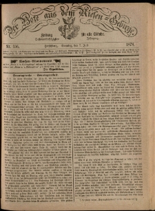 Der Bote aus dem Riesen-Gebirge : Zeitung für alle Stände, R. 66, 1878, nr 156