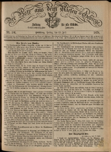 Der Bote aus dem Riesen-Gebirge : Zeitung für alle Stände, R. 66, 1878, nr 166