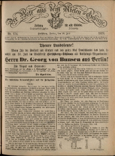 Der Bote aus dem Riesen-Gebirge : Zeitung für alle Stände, R. 66, 1878, nr 172