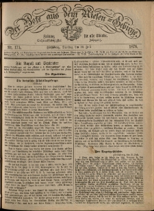 Der Bote aus dem Riesen-Gebirge : Zeitung für alle Stände, R. 66, 1878, nr 175