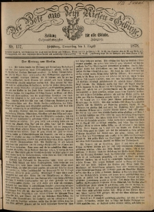 Der Bote aus dem Riesen-Gebirge : Zeitung für alle Stände, R. 66, 1878, nr 177