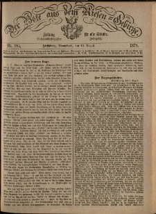 Der Bote aus dem Riesen-Gebirge : Zeitung für alle Stände, R. 66, 1878, nr 185