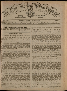 Der Bote aus dem Riesen-Gebirge : Zeitung für alle Stände, R. 66, 1878, nr 186