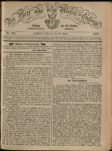 Der Bote aus dem Riesen-Gebirge : Zeitung f&uuml;r alle St&auml;nde, R. 66, 1878, nr 192