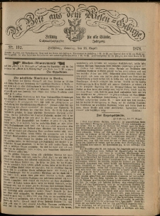 Der Bote aus dem Riesen-Gebirge : Zeitung für alle Stände, R. 66, 1878, nr 192