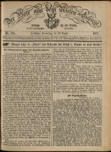 Der Bote aus dem Riesen-Gebirge : Zeitung für alle Stände, R. 66, 1878, nr 195