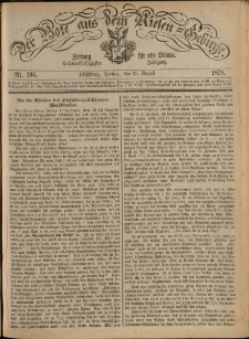 Der Bote aus dem Riesen-Gebirge : Zeitung für alle Stände, R. 66, 1878, nr 196