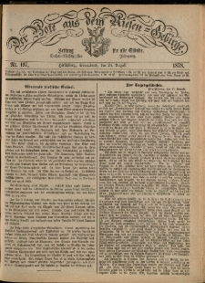 Der Bote aus dem Riesen-Gebirge : Zeitung f&uuml;r alle St&auml;nde, R. 66, 1878, nr 197