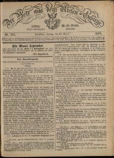 Der Bote aus dem Riesen-Gebirge : Zeitung für alle Stände, R. 66, 1878, nr 202