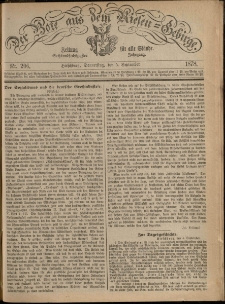 Der Bote aus dem Riesen-Gebirge : Zeitung für alle Stände, R. 66, 1878, nr 206