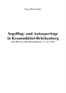 Segelflug- und Autosporttage in Krummhübel-Brückenberg [Dokument elektroniczny]
