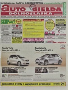 Auto Giełda Dolnośląska : regionalna gazeta ogłoszeniowa, 2009, nr 92 (1929) [10.08]