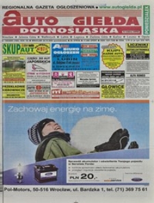 Auto Giełda Dolnośląska : regionalna gazeta ogłoszeniowa, 2009, nr 125 (1962) [26.10]