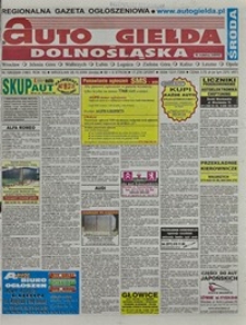 Auto Giełda Dolnośląska : regionalna gazeta ogłoszeniowa, 2009, nr 126 (1963) [28.10]