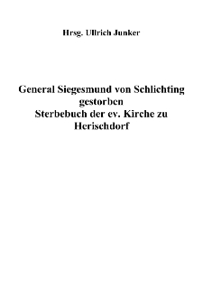 General Siegesmund von Schlichting gestorben Sterbebuch der ev. Kirche zu Herischdorf [Dokument elektroniczny]