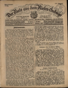 Der Bote aus dem Riesen-Gebirge : Zeitung für alle Stände, R. 115, 1927, nr 1