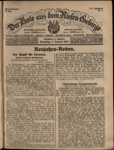 Der Bote aus dem Riesen-Gebirge : Zeitung für alle Stände, R. 115, 1927, nr 2