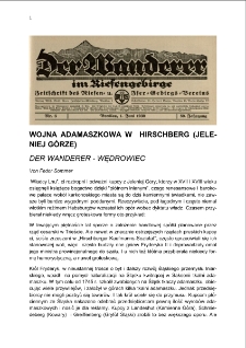 Wojna adamaszkowa w Hirschberg (Jeleniej G&oacute;rze) : Der Wanderer - Wędrowiec [Dokument elektroniczny]