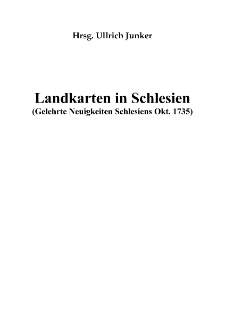 Landkarten in Schlesien [Dokument elektroniczny]