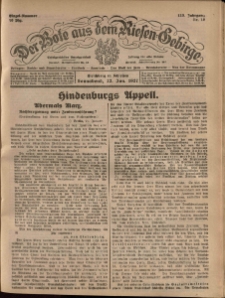 Der Bote aus dem Riesen-Gebirge : Zeitung für alle Stände, R. 115, 1927, nr 18
