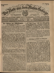 Der Bote aus dem Riesen-Gebirge : Zeitung für alle Stände, R. 115, 1927, nr 28