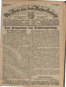 Der Bote aus dem Riesen-Gebirge : Zeitung für alle Stände, R. 115, 1927, nr 30