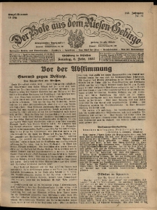 Der Bote aus dem Riesen-Gebirge : Zeitung für alle Stände, R. 115, 1927, nr 31