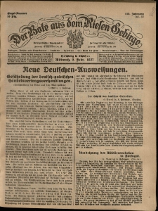 Der Bote aus dem Riesen-Gebirge : Zeitung für alle Stände, R. 115, 1927, nr 33