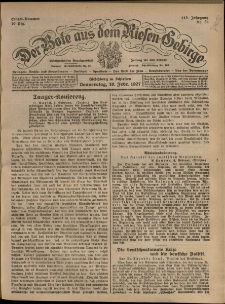 Der Bote aus dem Riesen-Gebirge : Zeitung für alle Stände, R. 115, 1927, nr 34