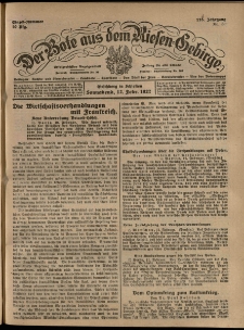 Der Bote aus dem Riesen-Gebirge : Zeitung für alle Stände, R. 115, 1927, nr 36