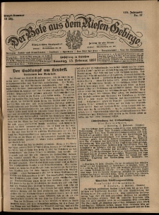 Der Bote aus dem Riesen-Gebirge : Zeitung für alle Stände, R. 115, 1927, nr 37