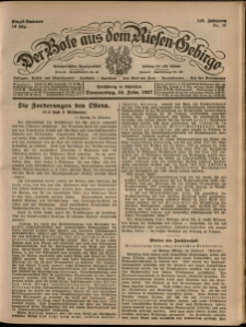 Der Bote aus dem Riesen-Gebirge : Zeitung für alle Stände, R. 115, 1927, nr 46
