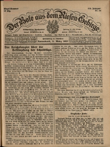 Der Bote aus dem Riesen-Gebirge : Zeitung für alle Stände, R. 115, 1927, nr 54